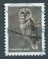 VEREINIGTE STAATEN ETATS UNIS USA 2020 WINTER SCENES: BARRED OWL  F USED SC 5535 MI 5773 YT 5382 - Gebruikt