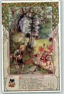 39178404 - Verein Suedmark  Karte 51  Prozession Wandern   Sign. Welzl   Gedicht Von Scheffel - Scouting
