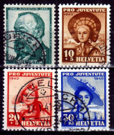 Switzerland / Helvetia / Schweiz / Suisse 1940 ⁕ Pro Juventute Mi.373-376 ⁕ 4v Used - Usados