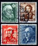 Switzerland / Helvetia / Schweiz / Suisse 1942 ⁕ Pro Juventute Mi.412-415 ⁕ 4v Used - Used Stamps