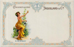 CPA Publicité Publicitaire Réclame Non Circulé Champagne Trouillard Epernay Art Nouveau - Reclame