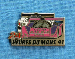 1 PIN'S /  ** 24H DU MANS 1991 / 59ème ÉDITION MAZDA 787 B / JAGUAR XJR-12 ** . (Locomobile(94) - Jaguar
