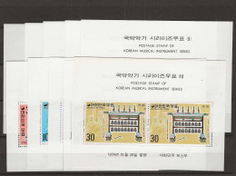 1974 MNH South Korea Mi Block 374-75 Etc (complete Set Of 10) Postfris** - Corea Del Sur