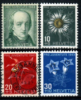 Switzerland / Helvetia / Schweiz / Suisse 1943 ⁕ Pro Juventute Mi.424-427 ⁕ 4v ( 3v MNH & 1v Used - Lausanne ) Scan - Usati