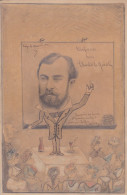 LIEGE Caricature Van Vintham Louis ALVIN (1806-1887) Bibliothèque Royale Et Académie Royale Des Sciences Env 250 X 165 - België