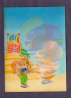 Animation, Cartoon , Alladin And Magic Lamp * Double VIEW , 3D , 3-D , 3 D POSTCARD * Lenticular - Fairy Tales, Popular Stories & Legends