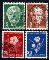 Switzerland / Helvetia / Schweiz / Suisse 1945 ⁕ Pro Juventute Mi.465-468 ⁕ 4v ( 3v Used + 1v MNH ) - Used Stamps