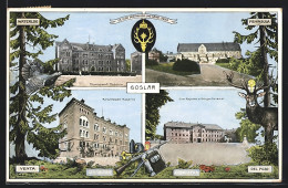 AK Goslar, Thomaswall-Kaserne, Dom-Kaserne Mit Kriegerenkmal, Kaiserbleek Kaserne  - Goslar