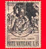 VATICANO  - Usato - 1959 - Natale - Natività, Opera Di Raffaello - 15 L. - Gebraucht