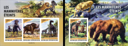 Centrafrica 2023, Animal Extinct, Mammoth, 3val In BF+BF IMPERFORATED - Central African Republic