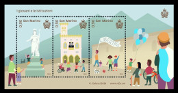 San Marino 2024 Mih. 2943/45 (Bl.111) Youth And Institutions. Cat. Dog. Basketball. Bicycle MNH ** - Nuovi