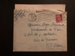 LETTRE Pour Roger REYNAUD Gendarmerie De L'Air AIX (13)TP M DE GANDON 3F OBLMEC.19 JUIN 46 AVIGNON GARE VAUCLUSE - Military Airmail