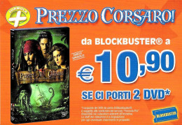 [MD9402] CPM - BLOCKBUSTER DVD VIDEOCASSETTE - PROMOCARD 6962 - PERFETTA - Non Viaggiata - Advertising