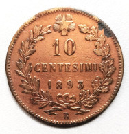 Italie - 10 Centesimi 1893 R - 1878-1900 : Umberto I