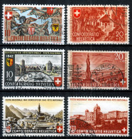 Switzerland / Helvetia / Schweiz / Suisse 1941, 1942, 1943 ⁕ Pro Patria Mi.396/97, Mi.408/09, Mi.420/21 ⁕ 6v Used - Gebruikt