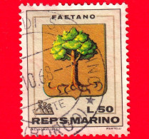 SAN MARINO - Usato  - 1968 - Stemmi - Faetano  - 50 - Oblitérés