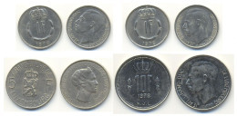 Luxembourg SET Grand-Duché De Luxembourg Monnaie 10F, 5F, 2x1F Franc Francs 1978 1962 1973 1976_Une Utilisée 10F 1978 - Luxemburg