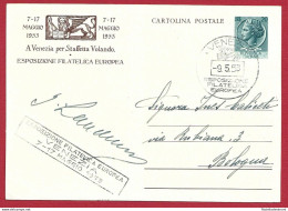 1953 Repubblica - C 149 - L 20 Esposizione Filatelica Europea USATA - Stamped Stationery