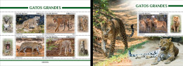 Guinea Bissau 2023, Animals, Wild Cats, 4val In BF +BF - Guinea-Bissau