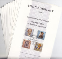 BERLIN Jahrgang 1984 Auf ETB, 11 Ersttagsblätter Komplett - 1st Day – FDC (sheets)