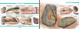 Guinea Bissau 2023, Fossils, 4val In BF +BF - Guinea-Bissau