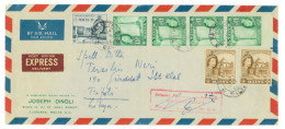 P3031 - MALTA, 1956 COVER GOING TO TRIPOLI, SCARCE RED BOXE HAND MARK, “RETURNED FOR ADDITIONAL POSTAGE”” - Malta (...-1964)