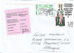 Letter Andorra Sent To Germany 2023, Return Back To Sender, Pictures Both Side Of The Letter - Briefe U. Dokumente