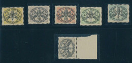 P3032 - VATICANO SEGNATASSE SASSONE 13/18 RIGHE LARGHE CARTA BIANCA, GOMMA INTEGRA, - Unused Stamps
