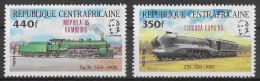 CENTRAFRIQUE - LOCOMOTIVES - N° 654 ET 656 - NEUF** MNH - Trenes