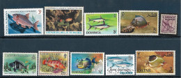 Marine Life Set 10 Stamps (#002) - Meereswelt
