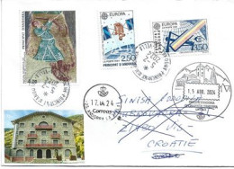 Letter Andorra Sent To Croatia 2023, Return Back To Sender In Andorra , With Postmarks Return Sender - Croacia