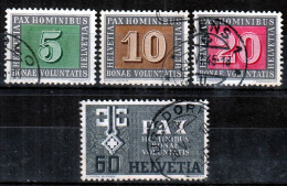 Switzerland / Helvetia / Schweiz / Suisse 1945 ⁕ PAX Mi.447-449, 453 ⁕ 4v Used - Usati