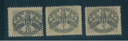 P3032 A - VATICANO , SEGNATASSE , NR. 14/I,16/I, RIGHE LARGHE CARTA GRIGIA, GOMMA INTEGRA. - Unused Stamps