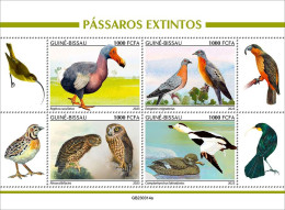 Guinea Bissau 2023, Animals, Extinct Birds, Owls, Dodo, Pigeon, Ducks, 4val In BF - Hiboux & Chouettes