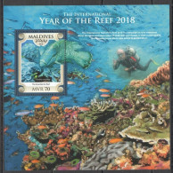 Maldives - 2018 - Year Of The Reef - Yv Bf 1190 - Fishes