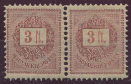 1888. Black Number Krajcar 3Ft Stamp Pair - ...-1867 Prefilatelia