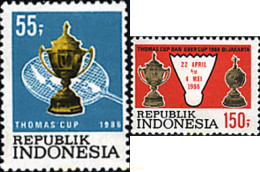 729587 HINGED INDONESIA 1986 CAMPEONATOS DE BADMINTON. COPA THOMAS - Indonésie