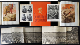 THIRD 3rd REICH ORIGINAL COMPLETE PROPAGANDA ALBUM DEUTSCHLAND ERWACHT EXCELLENT - Weltkrieg 1939-45