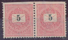 1889. Black Number Krajcar 5kr Stamp Pair - ...-1867 Vorphilatelie