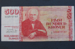 ISLANDE  - 500 Fimm 2001 Hundrund Kronur - Sedlabanki Islands  **** EN ACHAT IMMEDIAT **** - Iceland