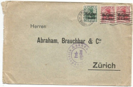 1914/15 German Occupation Belgium In World War 1 Postal History #2 Covers With Multi Frankings "BELGIEN" From Brussels - OC38/54 Occupation Belge En Allemagne