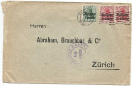 1914/15 German Occupation Belgium In World War 1 Postal History #2 Covers With Multi Frankings "BELGIEN" From Brussels - Autres & Non Classés