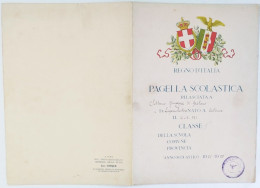 Bp75 Pagella Fascista Opera Balilla Regno D'italia  Catania 1921 - Diplômes & Bulletins Scolaires