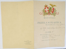 Bp76 Pagella Fascista Opera Balilla Regno D'italia  Poggio Imperiale Foggia 1928 - Diplome Und Schulzeugnisse