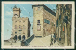 San Marino Città Palazzo Governativo Fianco Palazzo Giustizia Cartolina RT1102 - San Marino