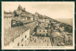 San Marino Città Tre Torri Veduta Dal Palazzo Pubblico Cartolina RT1115 - Saint-Marin