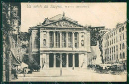 Savona Città Saluto Da Teatro Chiabrera Cartolina RT1356 - Savona