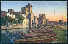 Brescia Sirmione Lago Di Garda Porto Con Barche Bender 5230 Cartolina RT1406 - Brescia