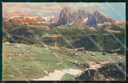 Bolzano Selva Di Val Gardena Passo Sella Marmolata Cartolina RT1484 - Bolzano (Bozen)