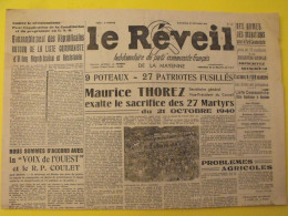 Le Réveil. Hebdo Du Parti Communiste De La Mayenne. Laval. N° 97 Du 27 Octobre 1946; Thorez Primet - Pays De Loire